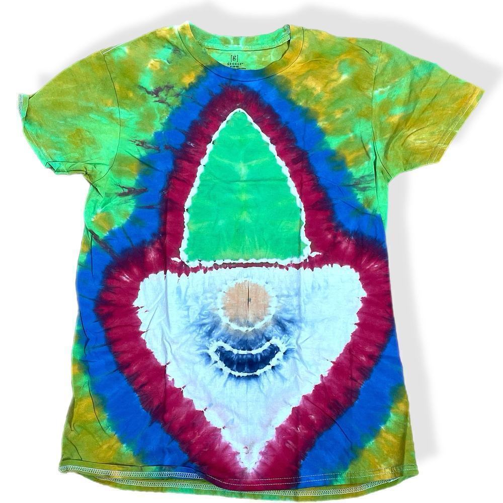 handmade tie dyed unisex tshirt garden gnome christmas elf M
